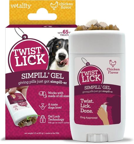 Twist and Lick SimPill Pill Hider Treat for Dogs, Beef Flavor (Up to 65 Treatments) in Saudi Arabia