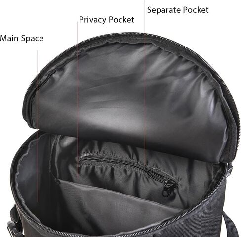 CODEK Fishing Tackle Storage Bag Portable Outdoor Multifunctional Fishing Gear Bag Large Water Resistant Cylindrical Fishing Bag Wide Sided Backpack Sling Bag for Traveling Fishing Climbing (Black) in Saudi Arabia