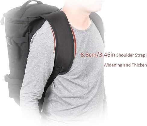 CODEK Fishing Tackle Storage Bag Portable Outdoor Multifunctional Fishing Gear Bag Large Water Resistant Cylindrical Fishing Bag Wide Sided Backpack Sling Bag for Traveling Fishing Climbing (Black) in Saudi Arabia