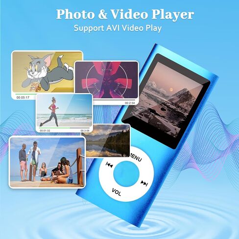 MP3 Player, Music Player with 32GB TF Card,FM Radio,Earphone, Portable HiFi Music Player with Voice Recorder/Video/Photo Viewer/E-Book Player for Kids,Running,Walking,Gift,Expand Memory up to 128G in Saudi Arabia