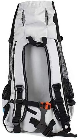 Dog Backpack Carrier - Dog Carrier Backpack with Ventilated Mesh Design - Backpack Dog Carrier to Carry Dogs with Adjustable Lap & Chest Straps - Dog Backpack for Hiking & Travel - Medium, Black in Saudi Arabia