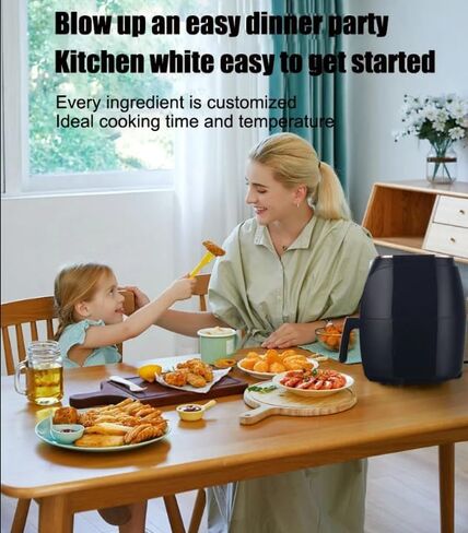 Mega 1400W 5.3Qt Digital Air Fryer, Oil-Free Cooking in Saudi Arabia