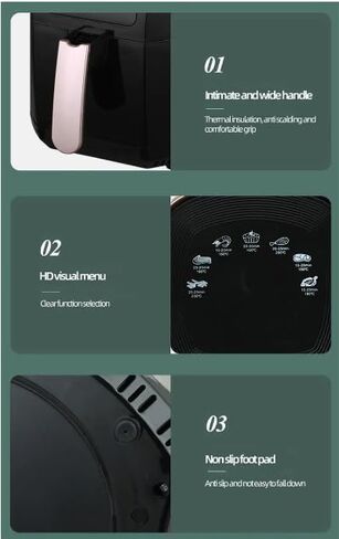 Mega 1400W 5.3Qt Digital Air Fryer, Oil-Free Cooking in Saudi Arabia