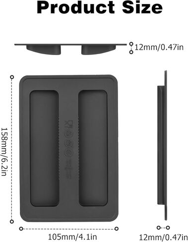 Mellbree Silicone Toaster Cover - 2 Pack Dustproof & Heat-Resistant Lid for 2 Slice Toasters, Bread Maker Cover, Toaster Accessories for Clean & Organized Kitchen, Black in Saudi Arabia