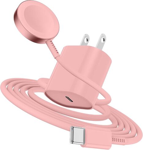 Fast Charger for Apple Watch Chargers with 20w Charger Block,USB C Magnetic for i-Watch Fast Charging Cable for Watch Series SE/8/7/6/5/4/3/2/1 Includes 38mm 40mm 42mm 44mm 45mm Size in Saudi Arabia