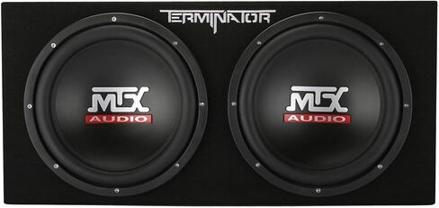 حزمة مضخم صوت MTX TNP212D2 مقاس 12 بوصة 1200 وات 4 أوم مع حاوية فرعية ومضخم صوت A/B أحادي الكتلة بقدرة 2000 وات ومجموعة أسلاك ذات 4 أوم in Kuwait