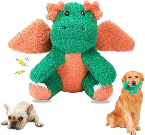 3-Layered Stuffed Dog Toys for Medium Large Dogs, Large Plush Squeaky Dog Toys to Keep Them Busy for Small Medium Large Breed, Cute Animals Puppy Teething Chew Toys - Pink Bear L in Saudi Arabia