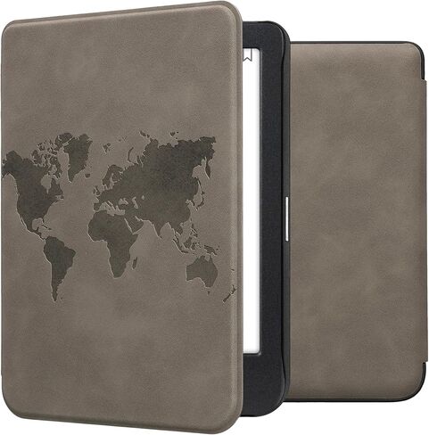 غطاء kwmobile متوافق مع Kobo Clara BW/غطاء ملون - حافظة القارئ الإلكتروني - Meow Meow Gray in Kuwait