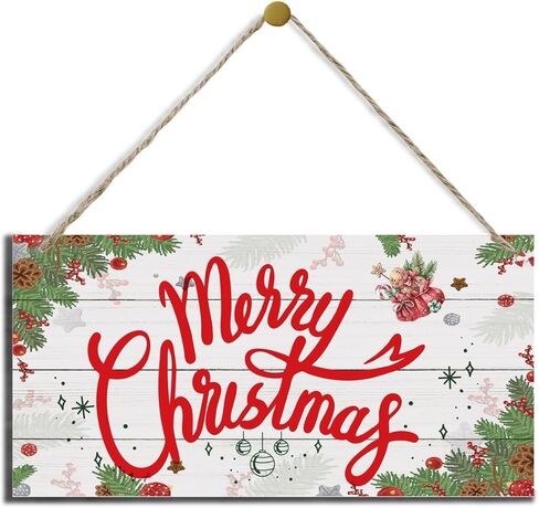 Christmas Decor for Bathroom, Decorative Wood Hanging Wood Plaque, Funny Bathroom Sign, Farmhouse Home Decor, Rustic Door Hanger, Wood Decorations for Bathroom, Christmas Wall Decor With Rope in Saudi Arabia
