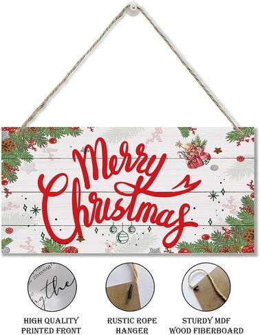 Christmas Decor for Bathroom, Decorative Wood Hanging Wood Plaque, Funny Bathroom Sign, Farmhouse Home Decor, Rustic Door Hanger, Wood Decorations for Bathroom, Christmas Wall Decor With Rope in Saudi Arabia