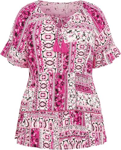 AVENUE Women's Plus Size TOP TESS, Patch Perfect in Saudi Arabia