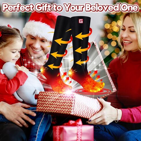 Autocastle 4000mAh Heated Socks Rechargeable Electric Battery Heated Stockings,Men Women Winter Warm Battery Powered Heat Insulated Sox Kit,Novelty Climb Hike Hunt Ski Cycle Foot Warmer,12Hours in Kuwait