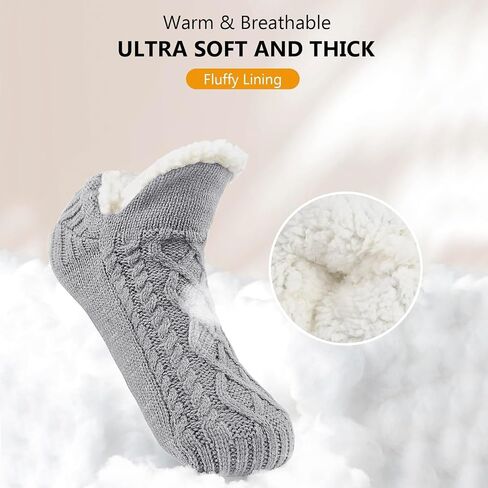 USB Heated Socks Foot Warmer Indoor Thickening Electric Heating Pad Slipper Socks for Women Men with Grippers in Kuwait