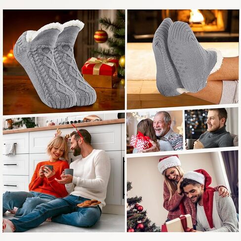 USB Heated Socks Foot Warmer Indoor Thickening Electric Heating Pad Slipper Socks for Women Men with Grippers in Kuwait