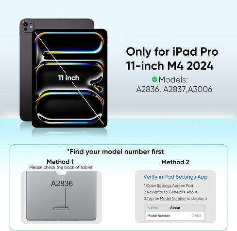 حافظة doqo iPad Pro 11 بوصة مع لوحة مفاتيح (M4، 2024) حافظة لوحة مفاتيح على الطراز السحري لجهاز iPad Pro 11 M4 2024 مع لوحة تتبع متعددة الزجاج رفيعة 7 ألوان بإضاءة خلفية مغناطيسية سوداء لجهاز iPad Pro 11 5th A2836، A2837 in Saudi Arabia