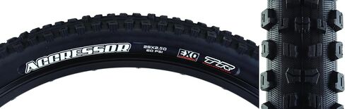 Maxxis Aggressor EXO/TR Tire (Black, 27.5''x2.30 (2 Pack)) in Saudi Arabia