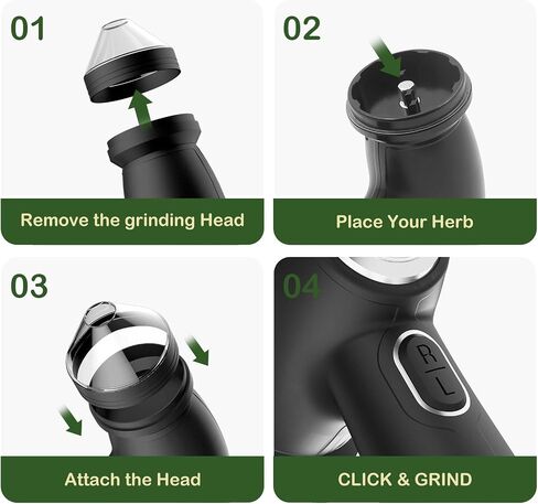 مطحنة أعشاب كهربائية محمولة. مطبخ أساسي يعمل بمنفذ USB، مطحنة توابل، مطحنة توابل محمولة أوتوماتيكية تعمل بالبطارية لطحن المطبخ - تحمل ما يصل إلى 2 جرام in Saudi Arabia