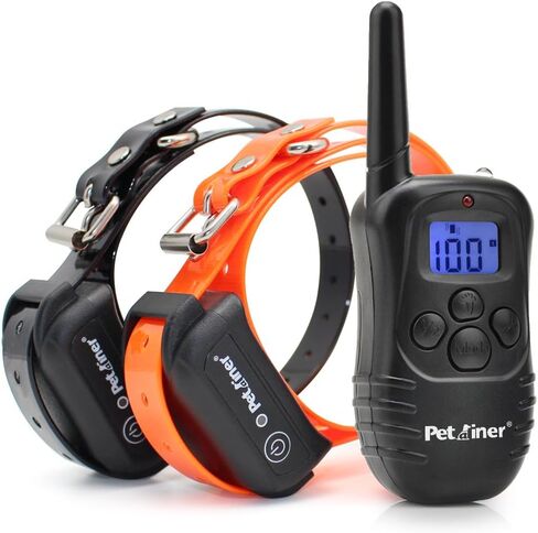 طوق لامبو بيترينر IS-PET998DB2 مقاوم للماء وقابل لإعادة الشحن بطول 330 ياردة عن بعد لتدريب الكلاب مع صفارة/اهتزاز/صدمة، طوق كهربائي كهربائي in Kuwait