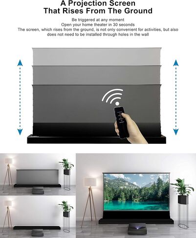 Vivid Storm Since 2004-Projection Screen S PRO Portable Folding Stand Indoor Tension ALR Floor Screen, Home Cinema Movie,Compatible with 4K/3D/HD Ultra Short Throw Laser Projector,VSDSTUST100H in Saudi Arabia