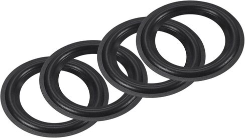 MECCANIXITY Rubber Speaker Foam Edge Surround Rings 4.5 Inch 74mm x 115mm Perforated Subwoofer Rings Replacement Parts for Speaker Repair or DIY Black 4 Pcs in Saudi Arabia