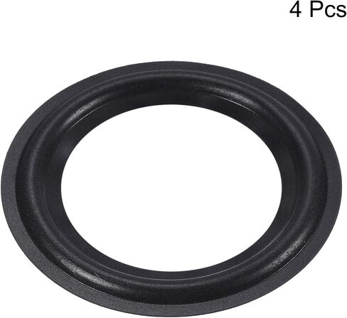 MECCANIXITY Rubber Speaker Foam Edge Surround Rings 4.5 Inch 74mm x 115mm Perforated Subwoofer Rings Replacement Parts for Speaker Repair or DIY Black 4 Pcs in Saudi Arabia