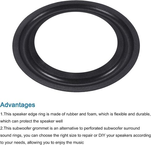 MECCANIXITY Rubber Speaker Foam Edge Surround Rings 4.5 Inch 74mm x 115mm Perforated Subwoofer Rings Replacement Parts for Speaker Repair or DIY Black 4 Pcs in Saudi Arabia