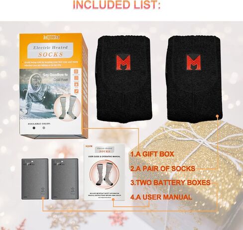 Heated Socks, Battery Heated Socks for Men Women, Electric Heated Socks for Hiking, Skiing, Camping in Saudi Arabia