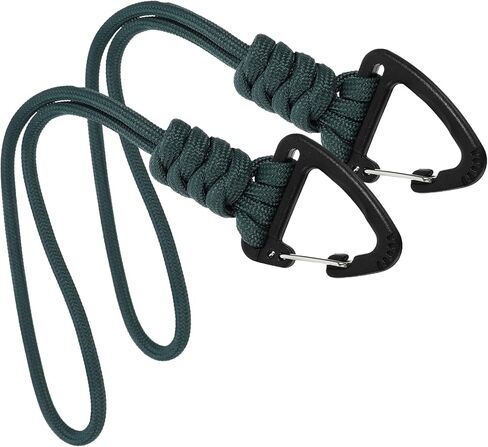 HANABASS 2 قطعة حبل Paracords، حلقة تسلق المفاتيح الحبل شماعات سلسلة المفاتيح الحبل حزام المعصم المظلة حبل D-قفل كيرينغ in Kuwait