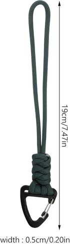 HANABASS 2 قطعة حبل Paracords، حلقة تسلق المفاتيح الحبل شماعات سلسلة المفاتيح الحبل حزام المعصم المظلة حبل D-قفل كيرينغ in Kuwait