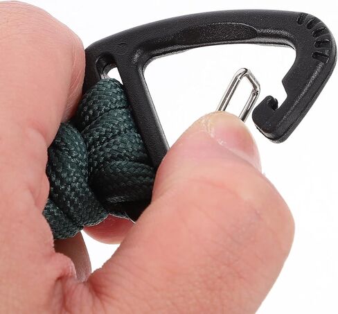 HANABASS 2 قطعة حبل Paracords، حلقة تسلق المفاتيح الحبل شماعات سلسلة المفاتيح الحبل حزام المعصم المظلة حبل D-قفل كيرينغ in Kuwait