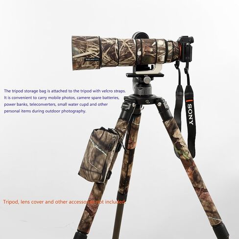 Rolanpro Tripod Hanging Bag Tripod Mobile Phone Storage Bag Photography Outdoor Bag Carry Camera Spare Batteries-Jungle Camouflage in Saudi Arabia