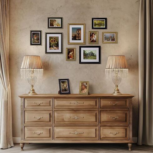 مجموعة إطارات صور eletecpro مقاس 8 × 10 مكونة من 4، إطارات صور عتيقة مع زجاج، إطارات ذهبية مقاس 8 × 10 عرض صورة 5 × 7 مع حصيرة أو 8 × 10 بدون حصيرة لسطح الطاولة أو ديكور الحائط، ذهبي in Kuwait