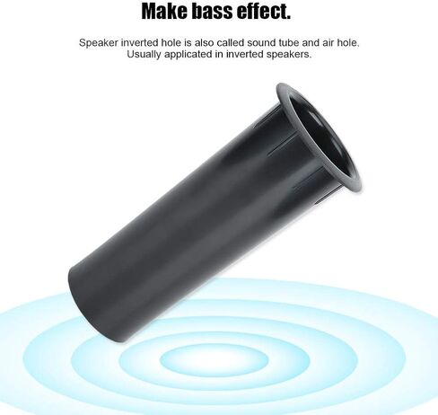 ASHATA Speaker Cabinet Port Tube, 2PCs Open Hole 50mm Tube Smooth Inner-Wall Speaker ABS Plastic Inverted Tube for 4-6 inches Speakers(141MM) in Saudi Arabia