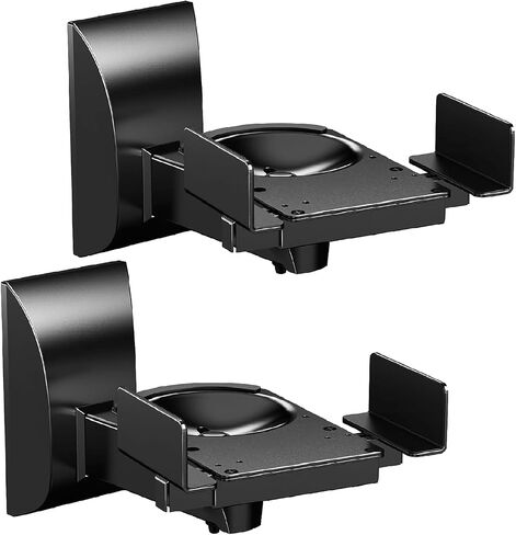 5 CORE Speaker Wall Mount Pair Universal Dual Side Clamping 180°Adjustment Heavy Duty Bookshelf Mounting Bracket for Large or Small Speakers 55 Lbs Capacity - WST 04-11 Pair in Saudi Arabia