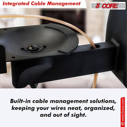 5 CORE Speaker Wall Mount Pair Universal Dual Side Clamping 180°Adjustment Heavy Duty Bookshelf Mounting Bracket for Large or Small Speakers 55 Lbs Capacity - WST 04-11 Pair in Saudi Arabia