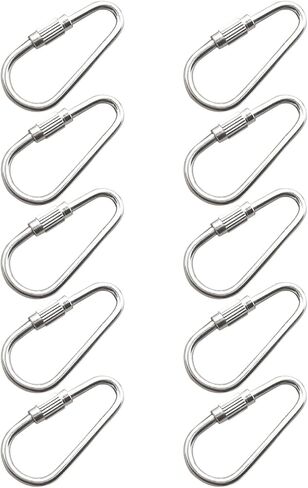 10 Pack Silver Parrot Toy Hook Stainless Steel Parts Heavy Duty Metal Hooks Suitable for Most Bird Or Small Animal Hanging Toys Parrot Bird Toy Hooks Metal Stainless Steel Parts DIY Bulk in Saudi Arabia