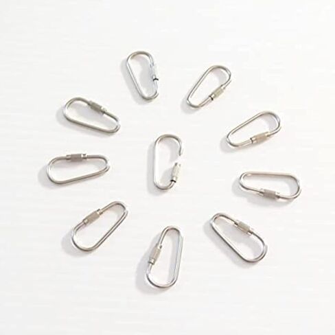 10 Pack Silver Parrot Toy Hook Stainless Steel Parts Heavy Duty Metal Hooks Suitable for Most Bird Or Small Animal Hanging Toys Parrot Bird Toy Hooks Metal Stainless Steel Parts DIY Bulk in Saudi Arabia