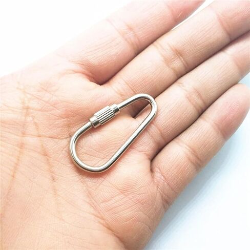 10 Pack Silver Parrot Toy Hook Stainless Steel Parts Heavy Duty Metal Hooks Suitable for Most Bird Or Small Animal Hanging Toys Parrot Bird Toy Hooks Metal Stainless Steel Parts DIY Bulk in Saudi Arabia
