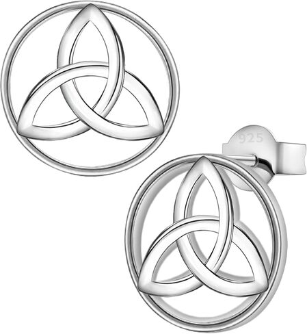 Celtic Earrings Witches Knot Earrings 925 Sterling Silver Celtic Stud Earrings Witch Celtic Knot Earrings Nudo de Bruja Plata 925 Original Good Luck Irish Jewelry Gift for Women in Saudi Arabia