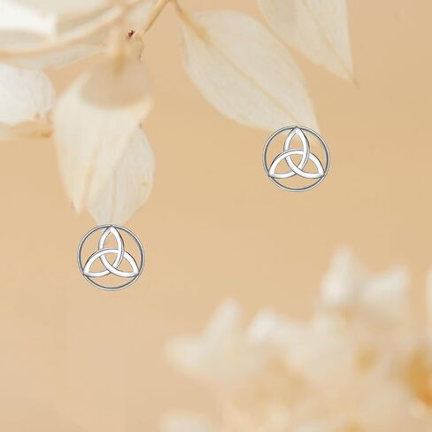 Celtic Earrings Witches Knot Earrings 925 Sterling Silver Celtic Stud Earrings Witch Celtic Knot Earrings Nudo de Bruja Plata 925 Original Good Luck Irish Jewelry Gift for Women in Saudi Arabia