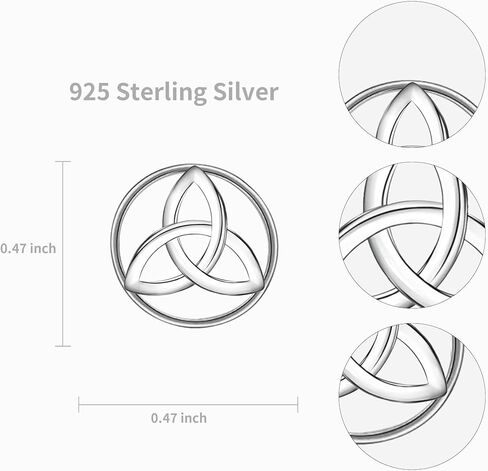 Celtic Earrings Witches Knot Earrings 925 Sterling Silver Celtic Stud Earrings Witch Celtic Knot Earrings Nudo de Bruja Plata 925 Original Good Luck Irish Jewelry Gift for Women in Saudi Arabia