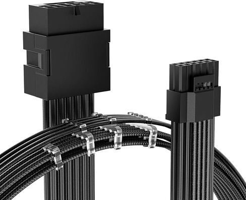 AsiaHorse 12VHPWR Adapter Cable Extension, 600 Watts Rated 12+4-Pin (16-Pin) Female to Male PCIe Extension Cable, Compatible with RTX 3090Ti 4070ti 4080 4090, 3CM Length (Pure White) in Saudi Arabia
