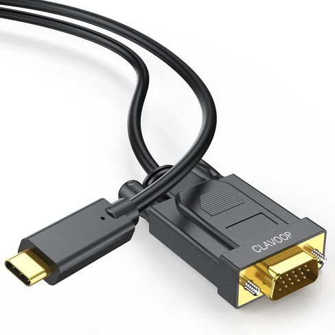 USB C to VGA Cable 3 Feet, USB Type-C to VGA Cord [Thunderbolt 3] Compatible for MacBook Pro, Samsung Galaxy, Dell XPS 13/15, Lenovo Yoga and More in Saudi Arabia