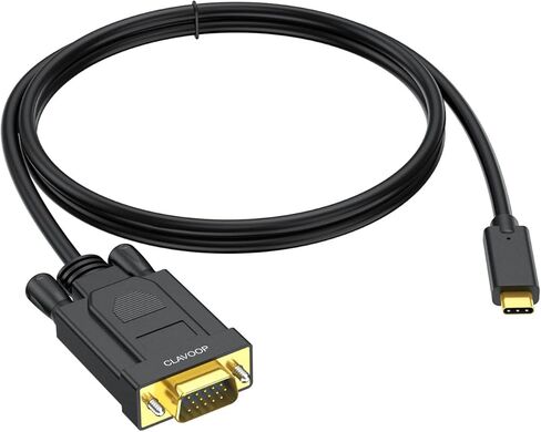 USB C to VGA Cable 3 Feet, USB Type-C to VGA Cord [Thunderbolt 3] Compatible for MacBook Pro, Samsung Galaxy, Dell XPS 13/15, Lenovo Yoga and More in Saudi Arabia
