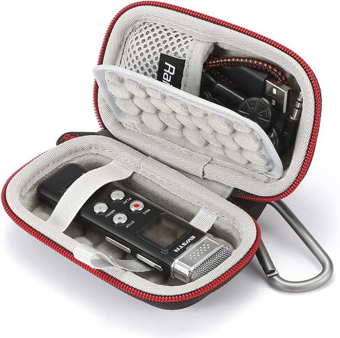 حقيبة تخزين صلبة من RAIACE متوافقة مع مسجل الصوت الرقمي EVISTR سعة 16 جيجابايت والمسجل الصوتي المنشط. (الجراب فقط، لا يشمل الجهاز) - رمادي in Kuwait