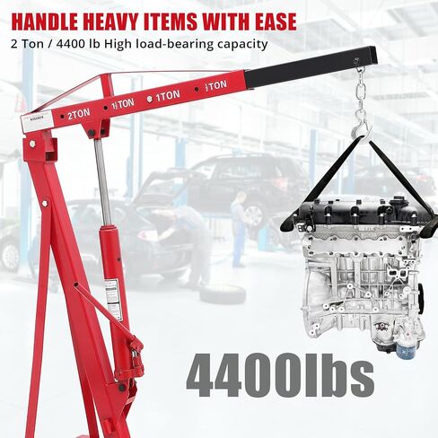 Heavy Duty Hydraulic Engine Hoist - 2 Ton Capacity, Folding Design, Compact Cherry Picker, and Easy Loading/Unloading with Engine Hoist(4400 Lbs) in Saudi Arabia