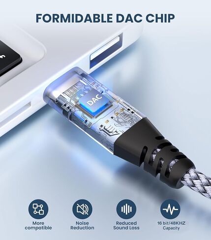 كابل صوت tisino USB C إلى 1/4 بوصة، كابل USB C إلى Dual TS Mono، 6.35 مم TS إلى كابل صوت C Y-Splitter للهواتف الذكية والكمبيوتر اللوحي ووصلة الكمبيوتر المحمول إلى مكبر الصوت ووحدة التحكم في المزج ومكبر الصوت - 3.3 قدم in Kuwait