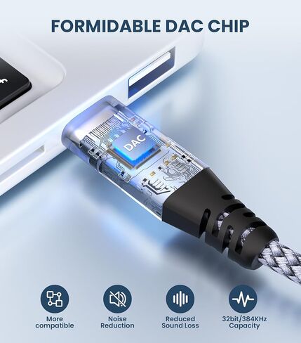 كابل صوت tisino USB C إلى 1/4 بوصة، كابل USB C إلى Dual TS Mono، 6.35 مم TS إلى كابل صوت C Y-Splitter للهواتف الذكية والكمبيوتر اللوحي ووصلة الكمبيوتر المحمول إلى مكبر الصوت ووحدة التحكم في المزج ومكبر الصوت - 3.3 قدم in Kuwait
