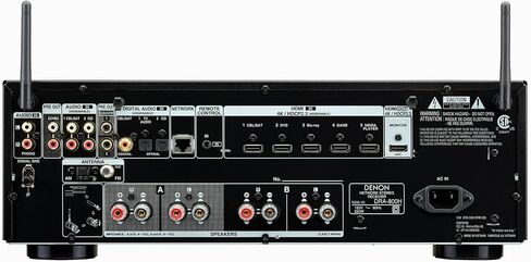 Denon DRA-800H 2-Channel Stereo Network Receiver for Home Theater | Hi-Fi Amplification | Connects to All Audio Sources | Latest HDCP 2.3 Processing with ARC Support | Compatible with Amazon Alexa in Saudi Arabia