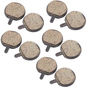Demeras 5 Pairs Bike Brake Pads, Bicycle Bike Disc Scooter Disk Brake Pads Semi-Metal Brake Electric Bike Disc Pads Replacement for Bicycle Ebike Break Pad Boomerang
